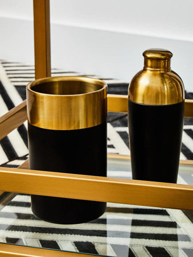 Gold Finish and Black Wine Cooler | Mixology