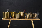 Hammered Gold Finish Wine Cooler | Mixology