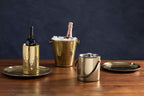 Hammered Gold Finish Wine Cooler | Mixology