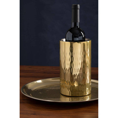 Brass Finish Large Serving Plate | Miressa