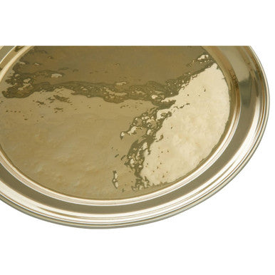 Brass Finish Large Serving Plate | Miressa