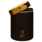 Black Enamel Finish Tea Canister | Liberty