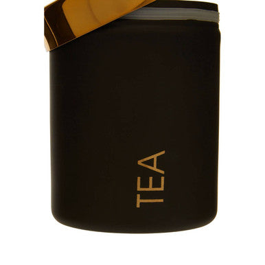 Black Enamel Finish Tea Canister | Liberty