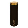 Black Enamel Pasta Canister with Gold Lid | Liberty
