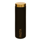 Black Enamel Pasta Canister with Gold Lid | Liberty
