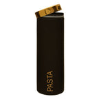 Black Enamel Pasta Canister with Gold Lid | Liberty