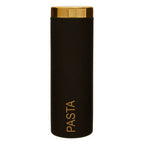 Black Enamel Pasta Canister with Gold Lid | Liberty