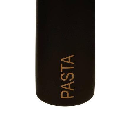 Black Enamel Pasta Canister with Gold Lid | Liberty
