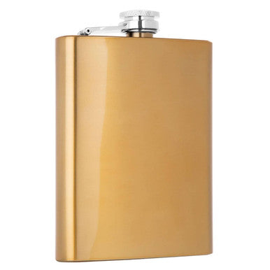 8Oz Gold Finish Hip Flask | Auden