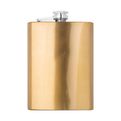 8Oz Gold Finish Hip Flask | Auden