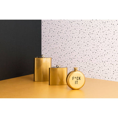 8Oz Gold Finish Hip Flask | Auden