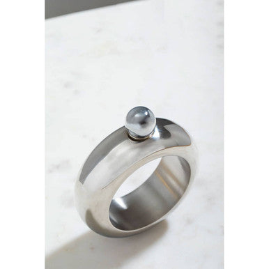 Silver Finish Bijoux Hip Flask | Mimo