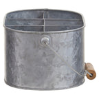 6 Compartment Oval Galvanised Steel Caddy | Drummond