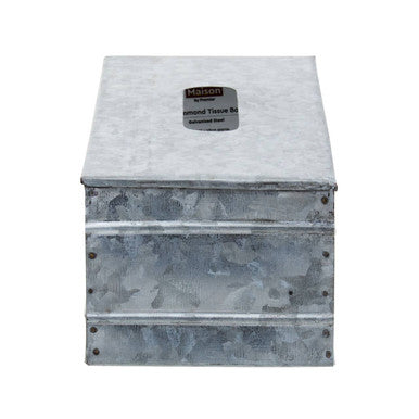 Rectangular Galvanised Steel Tissue Box | Drummond