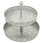 Two Tier Galvanised Steel Cake Stand | Drummond