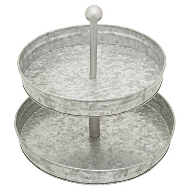 Two Tier Galvanised Steel Cake Stand | Drummond