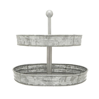 Two Tier Galvanised Steel Cake Stand | Drummond