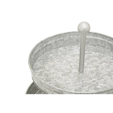 Two Tier Galvanised Steel Cake Stand | Drummond