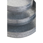 Set of Three Round Galvanised Steel Trays | Drummond