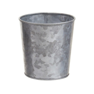 Set of 3 Galvanised Steel Flower or Herb Pots with Tray | Drummond
