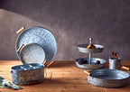 Galvanised Steel Round Tray with Wood Handles | Drummond