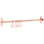 Set of 10 Rose Gold Hanging Hooks | Sorello