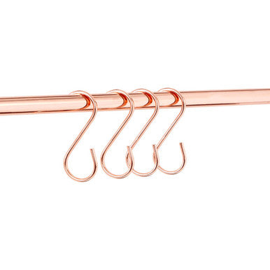 Set of 10 Rose Gold Hanging Hooks | Sorello