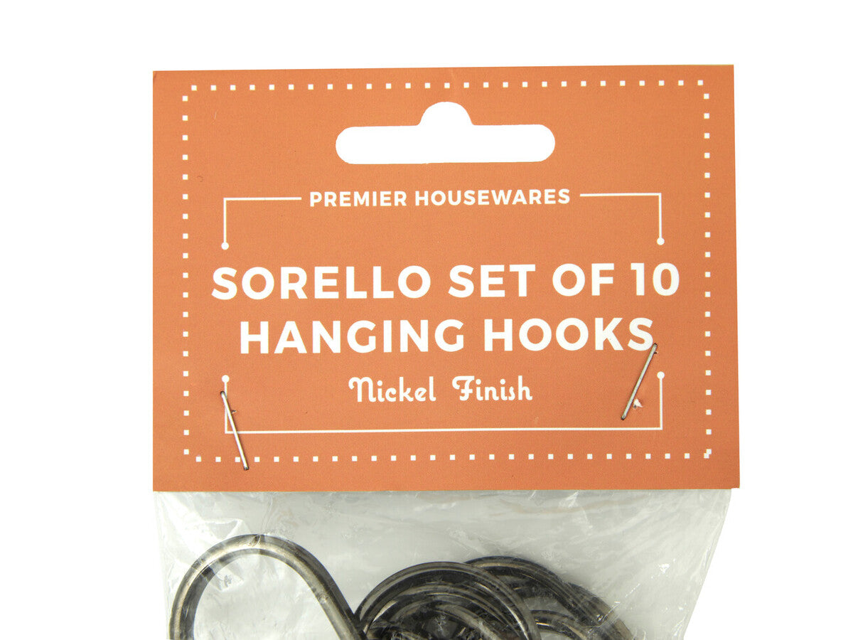 Set of 10 Gunmetal Black Hooks | Sorello