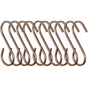 Set of 10 Brushed Steel Hooks | Sorello
