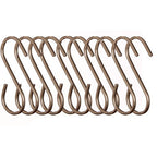Set of 10 Brushed Steel Hooks | Sorello