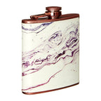 Marble Effect Rose Gold Hip Flask | Auden
