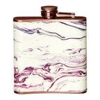 Marble Effect Rose Gold Hip Flask | Auden