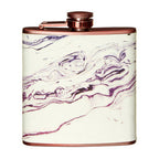 Marble Effect Rose Gold Hip Flask | Auden