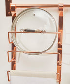 Rose Gold Hanging Pan Lid Rack | Sorello