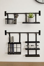 Matt Black Three Level Hanging Rack | Sorello