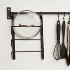 Matt Black Hanging Pan Lid Rack | Sorello