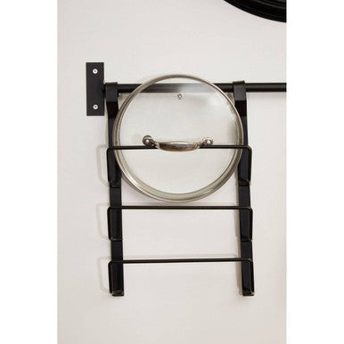 Matt Black Hanging Pan Lid Rack | Sorello