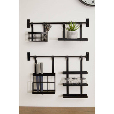 Matte Black Hanging Storage Basket | Sorello