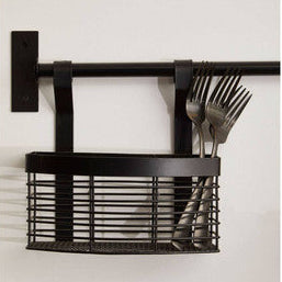Matte Black Hanging Storage Basket | Sorello