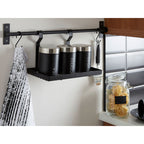 Matt Black Hanging Shelf Storage Rack | Sorello