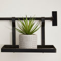 Matt Black Hanging Shelf Storage Rack | Sorello