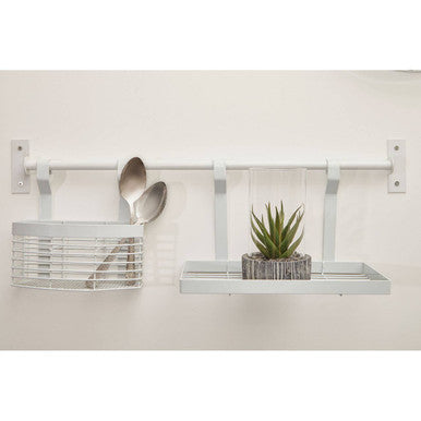 White Iron Hanging Storage Basket | Sorello