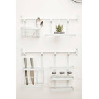 White Iron Hanging Storage Basket | Sorello