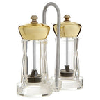Gold Salt and Pepper Mill Set on Stand | Cody