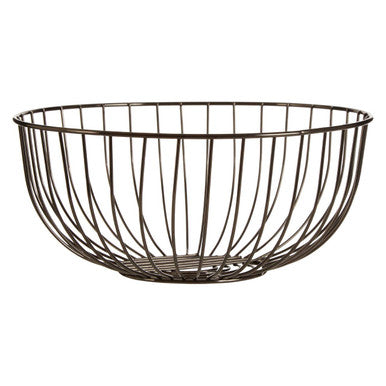 Round Black Nickel Finish Fruit Basket | Vertex