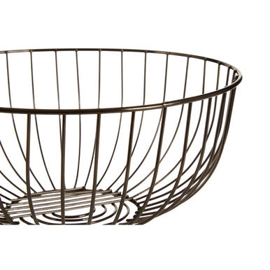 Round Black Nickel Finish Fruit Basket | Vertex