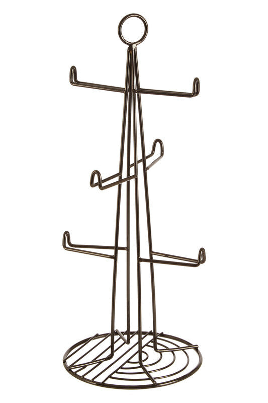 Black Nickel Finish 6 Cup Mug Tree | Vertex