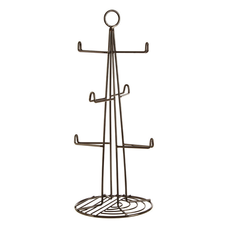 Black Nickel Finish 6 Cup Mug Tree | Vertex