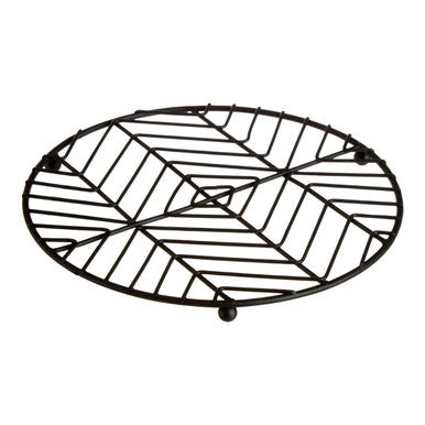 Black Powder Coat Round Trivet | Vertex