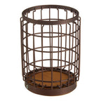 Round Bronze Coated Utensil Holder | Vertex